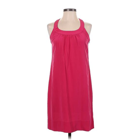 Banana Republic Y2K Pink 100% Silk Lightweight T-Strap Dress Size Medium - Picture 1 of 16